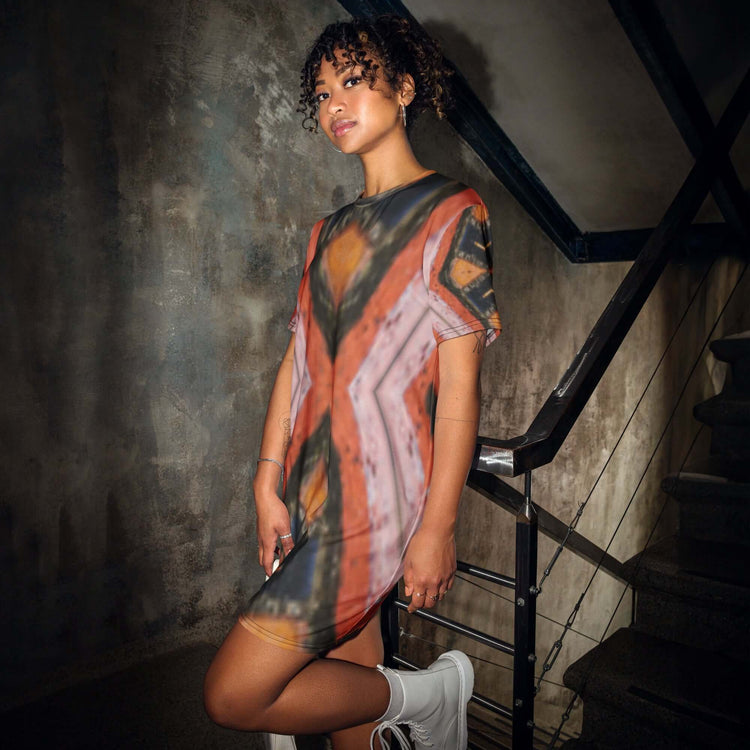 Abstract X T-shirt Dress - Trendy & Comfortable at Design Dose