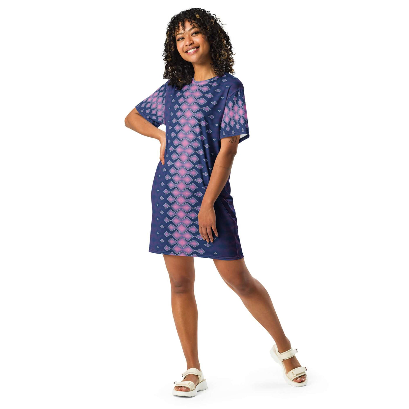 Floral Fusion T-shirt Dress | Eye-catching, Comfy at Design Dose