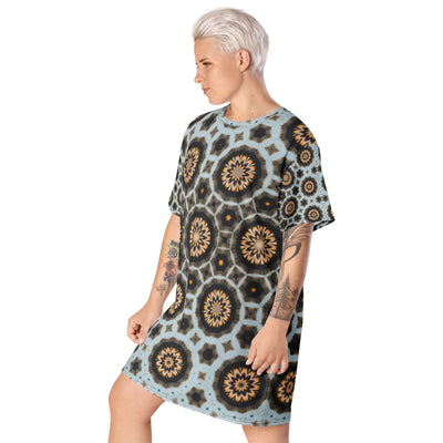 Onyx Ocean T-shirt Dress - Eye-Catching & Versatile at Design Dose