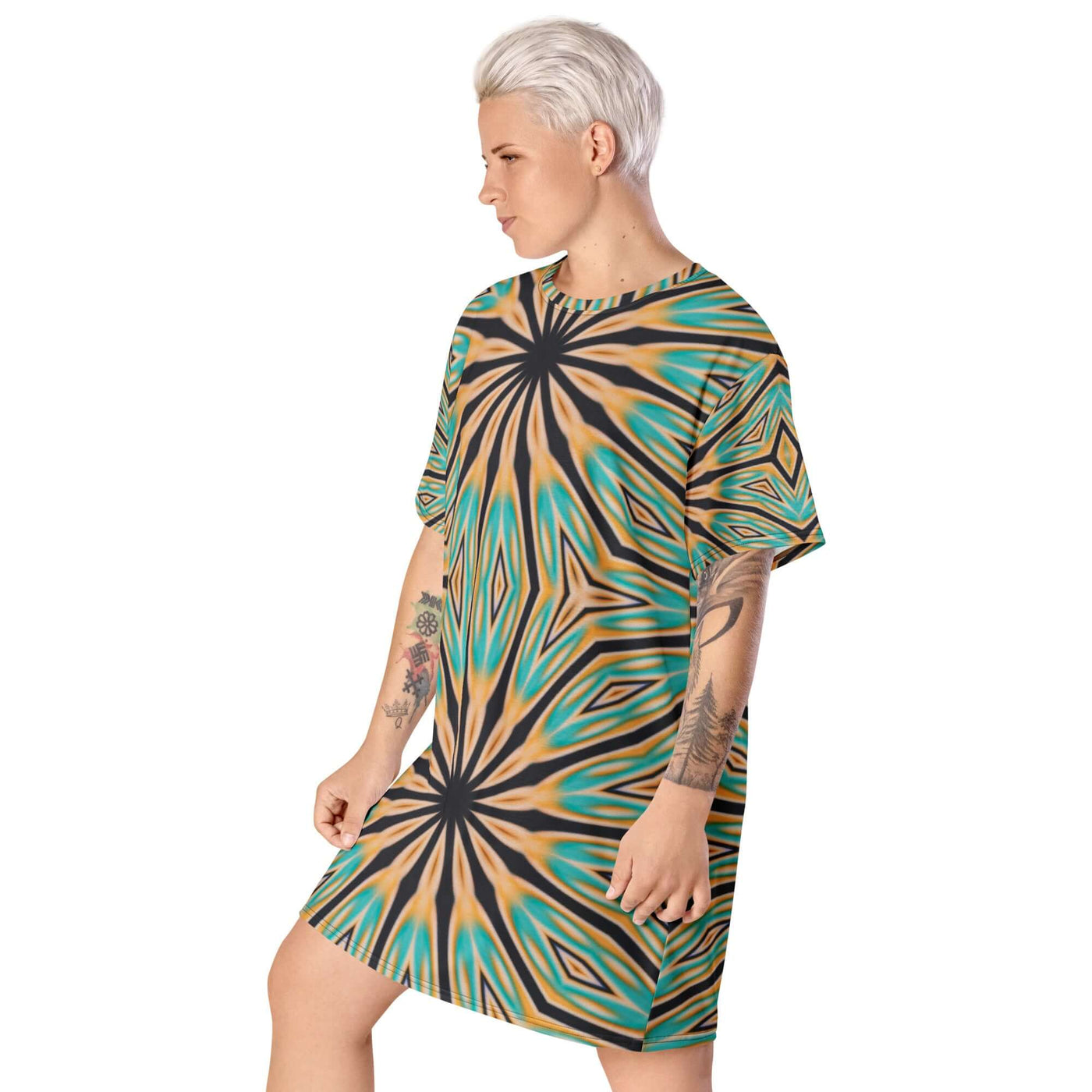 Penrose Palette T-shirt Dress - Unique & Versatile at Design Dose