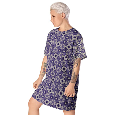 Violet Glow T-shirt Dress - Trendy & Versatile Wear at Design Dose