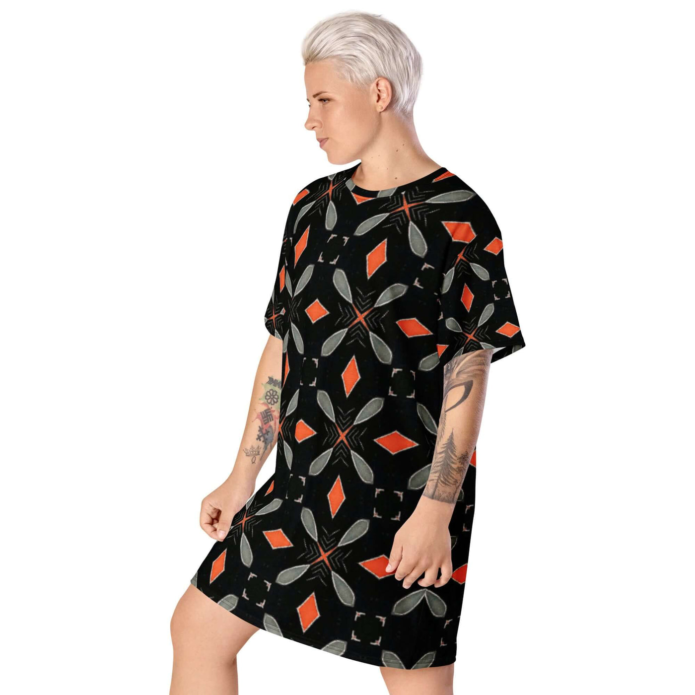 Noir Sunrise T-shirt Dress - Super Comfy & Stylish at Design Dose