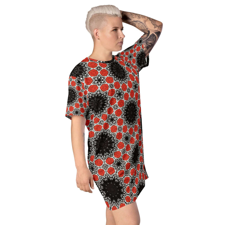 Exotic Flair T-shirt Dress – Versatile & Eye-Catching at Design Dose