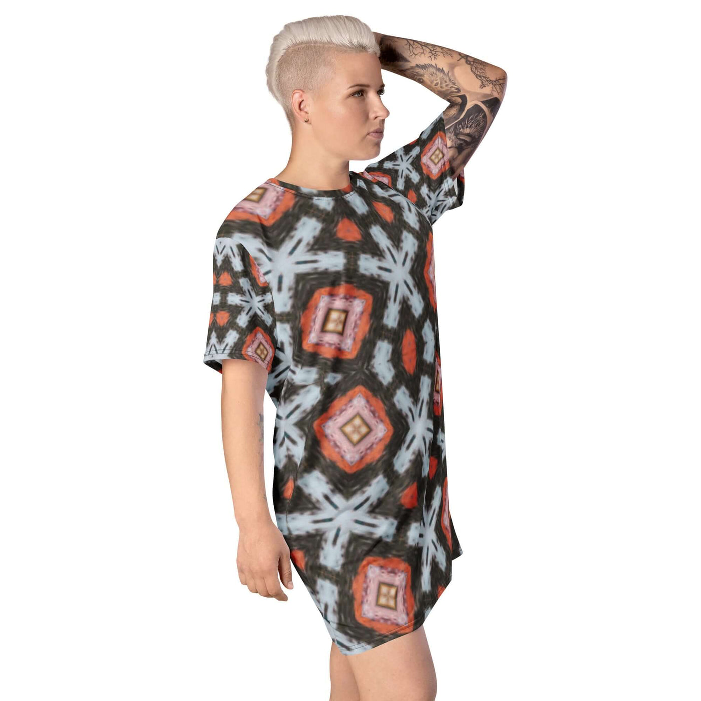 Starry Echo T-shirt Dress - Stylish & Versatile at Design Dose