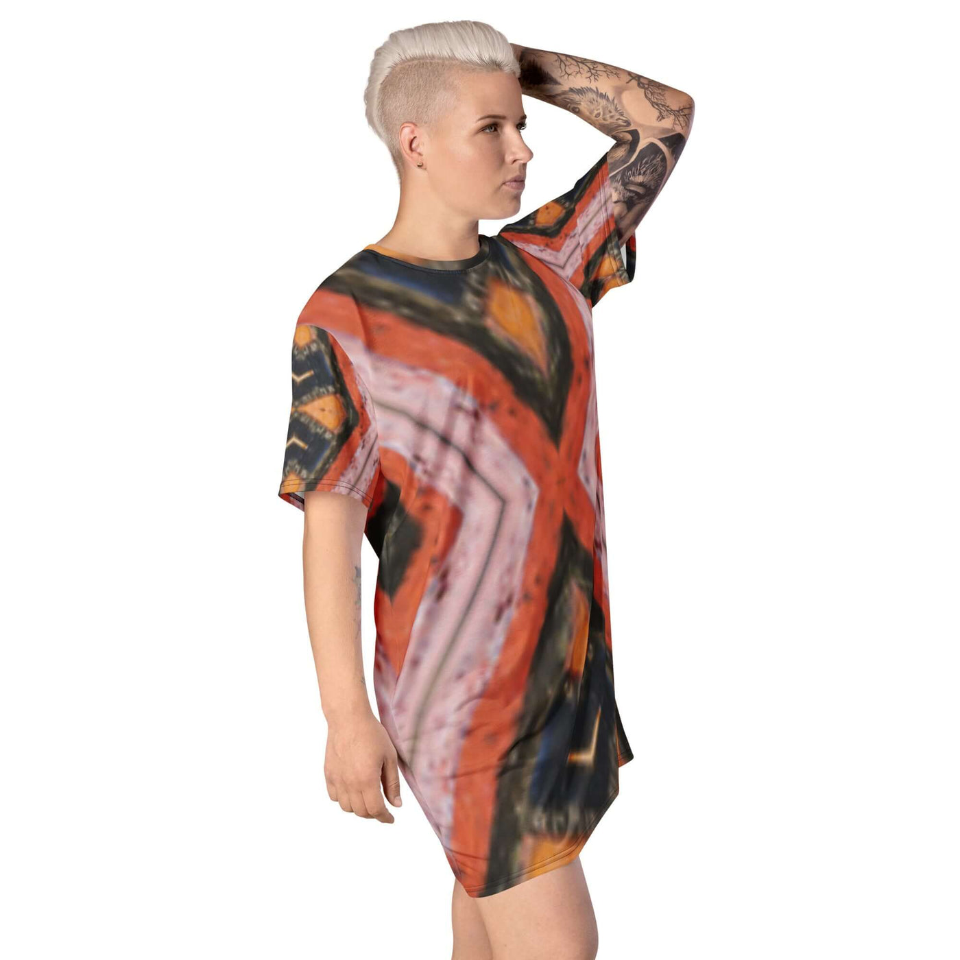 Abstract X T-shirt Dress - Trendy & Comfortable at Design Dose