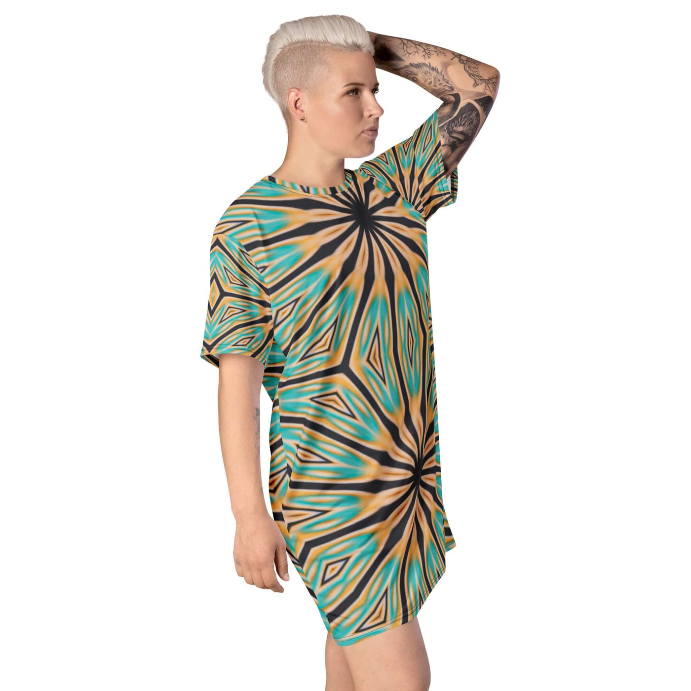 Penrose Palette T-shirt Dress - Unique & Versatile at Design Dose