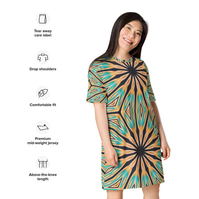 Penrose Palette T-shirt Dress - Unique & Versatile at Design Dose