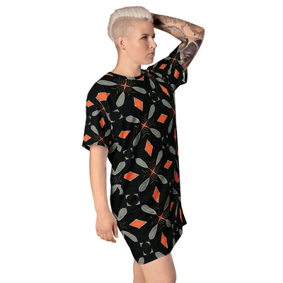 Noir Sunrise T-shirt Dress - Super Comfy & Stylish at Design Dose