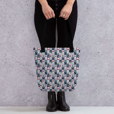 Stylish Protea Mosaic Tote Bag - Unique Floral Print at Design Dose