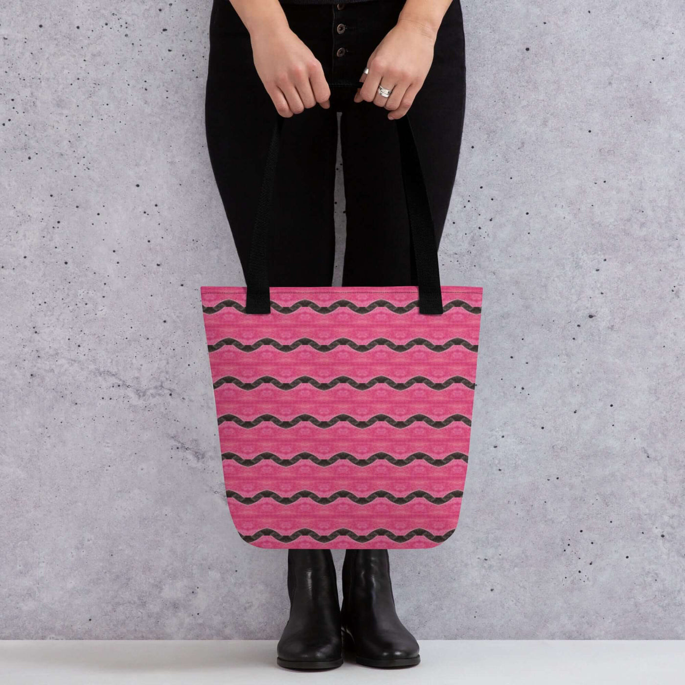 Groovy Pink Tote Bag - Unique & Stylish Carryall at Design Dose