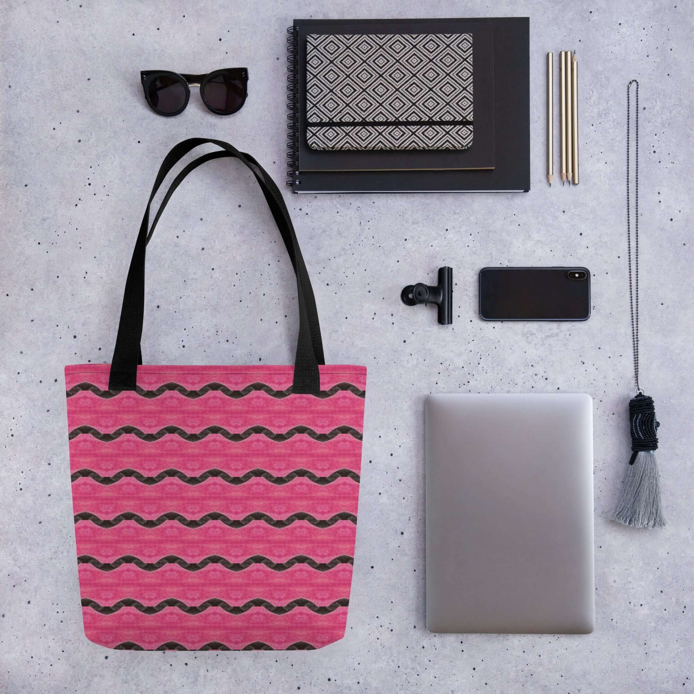 Groovy Pink Tote Bag - Unique & Stylish Carryall at Design Dose