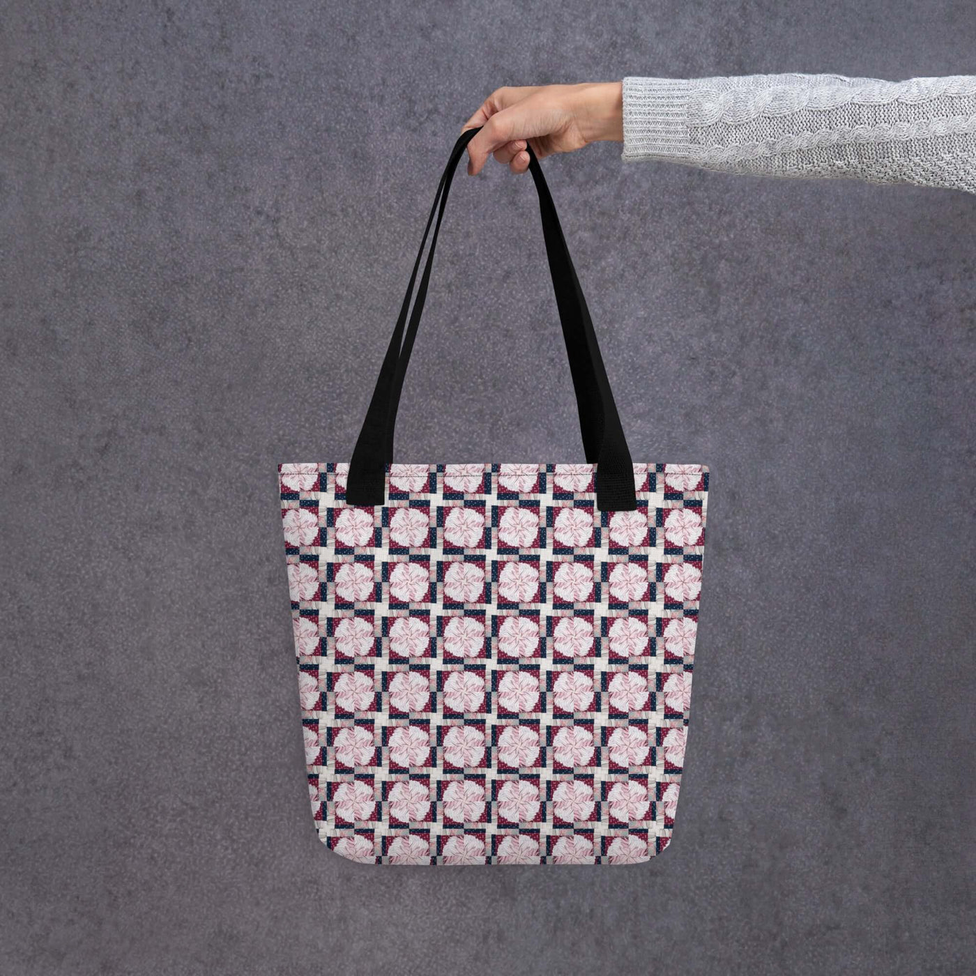 Stylish Petal Mosaic Tote Bag - Unique & Practical at Design Dose