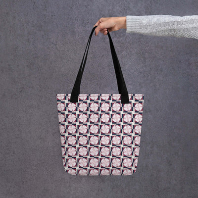 Stylish Petal Mosaic Tote Bag - Unique & Practical at Design Dose