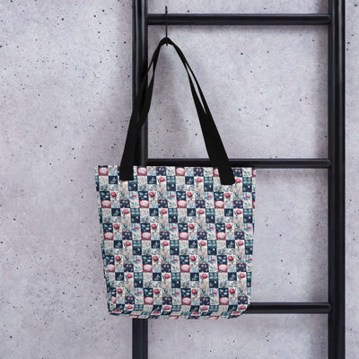 Stylish Protea Mosaic Tote Bag - Unique Floral Print at Design Dose