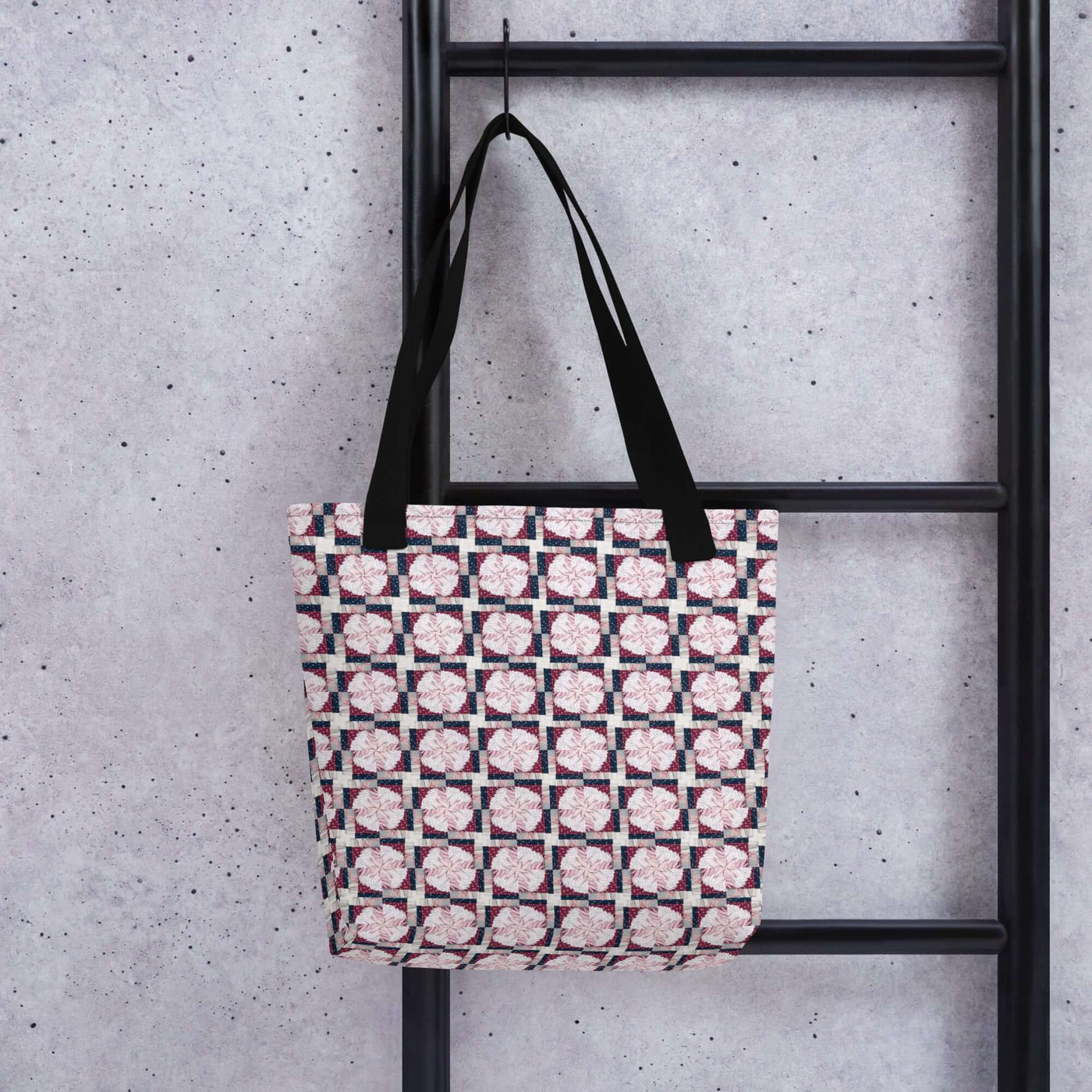 Stylish Petal Mosaic Tote Bag - Unique & Practical at Design Dose