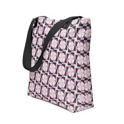 Stylish Petal Mosaic Tote Bag - Unique & Practical at Design Dose