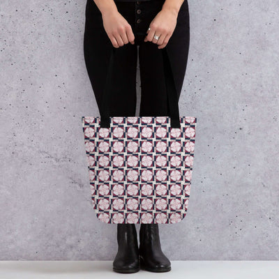 Stylish Petal Mosaic Tote Bag - Unique & Practical at Design Dose