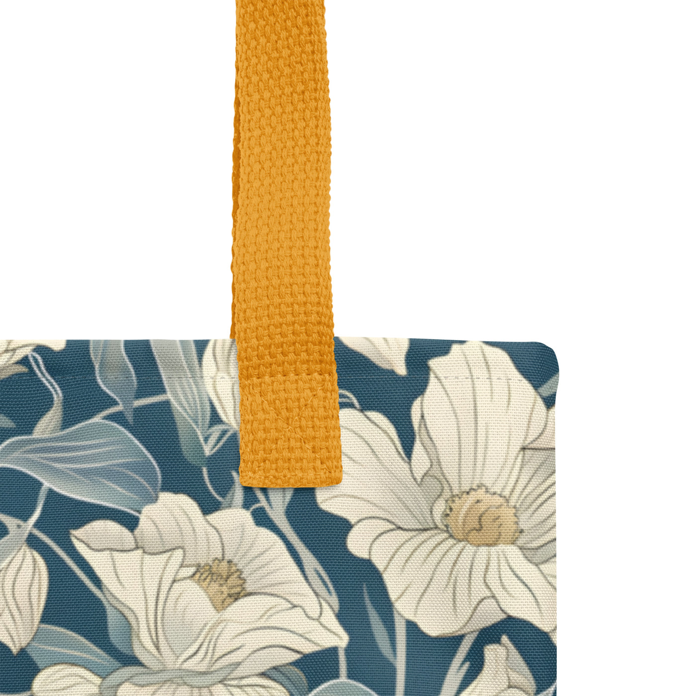 Blooms on Blue Tote bag at Design Dose