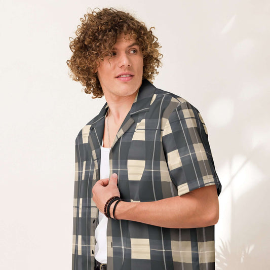 Urban Plaid Unisex button shirt at Design Dose