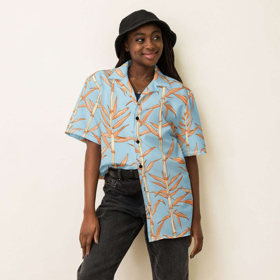 Bamboo Bliss: Chic Unisex Button Shirt at Design Dose