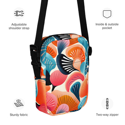 Abstract Seashells Utility crossbody bag at Design Dose