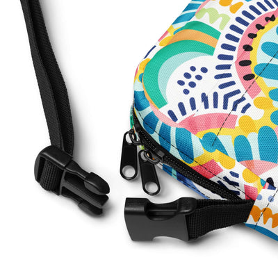 Tribal Rainbows I Utility crossbody bag at Design Dose