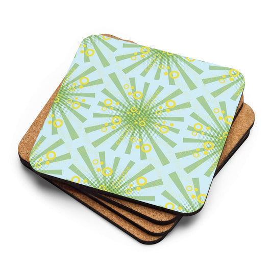 Sun & Stars Cork-back coaster at Design Dose