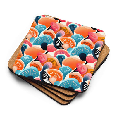 Abstract Seashells Cork-back coaster at Design Dose