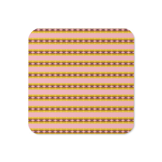 Candy Stripes Cork-back coaster