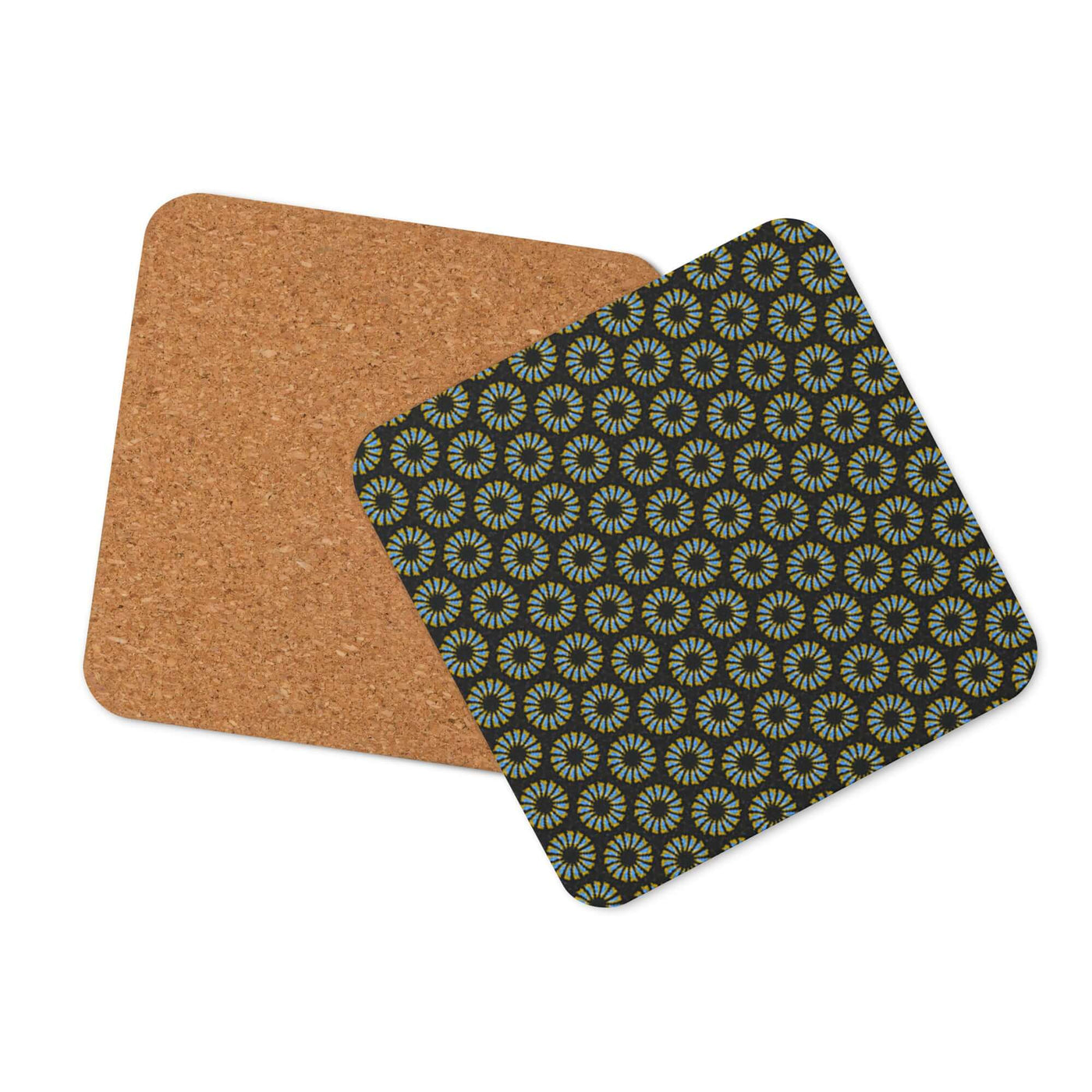 Midnight Bloom Cork-back Coasters - Buy Set & Save at Design Dose