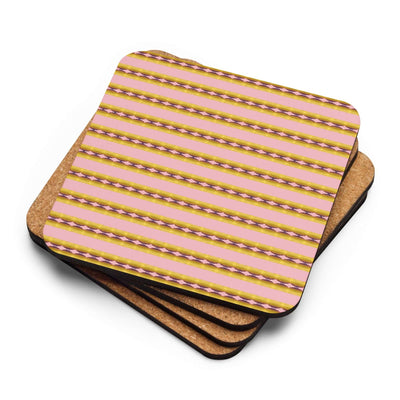 Candy Stripes Cork-back Coaster | Non-slip & Stylish at Design Dose