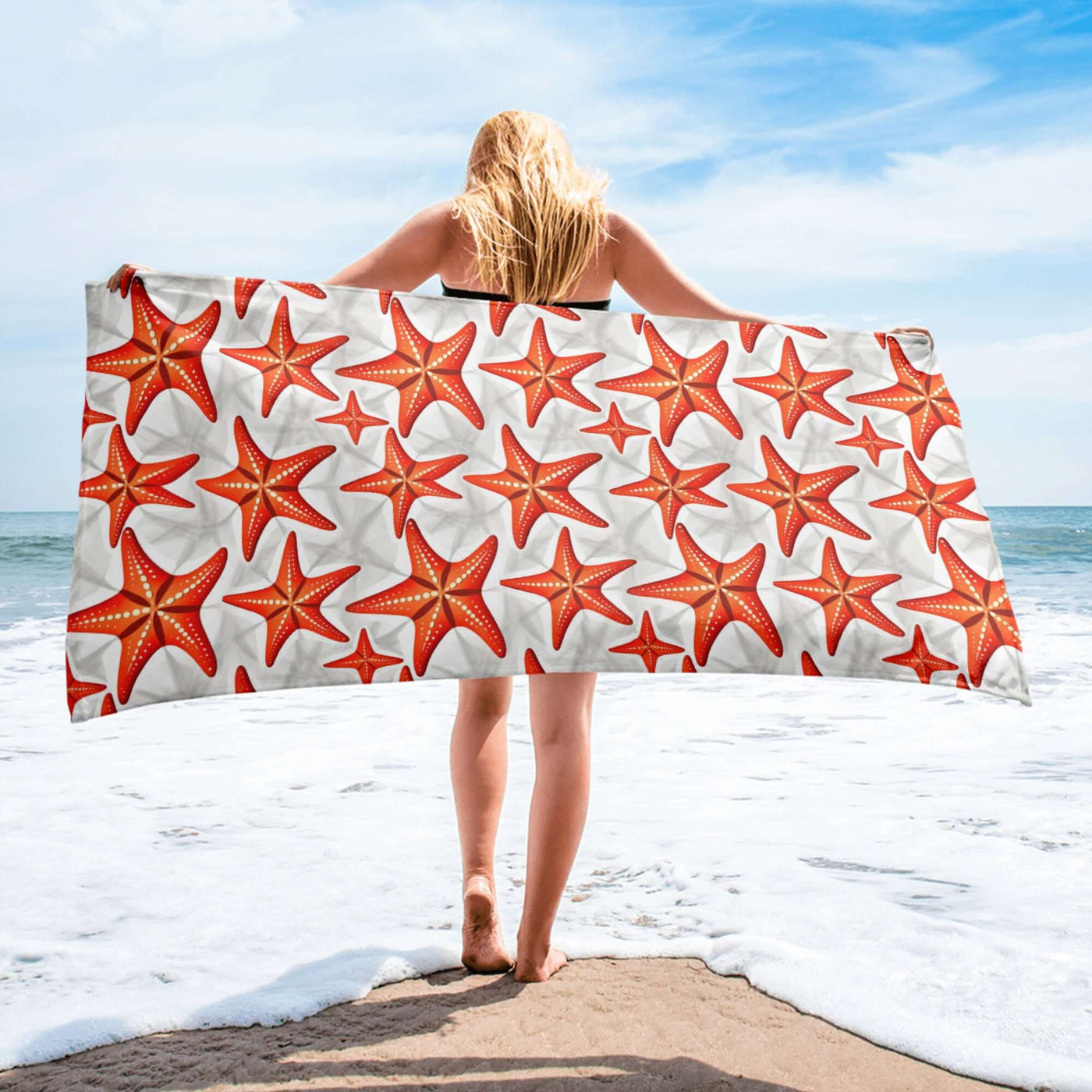 Sun-Kissed Starfish Beach Towel at Design Dose