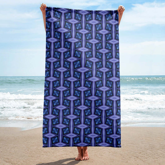 Serene Symmetry Beach Towel – Elegant & Soft at Design Dose