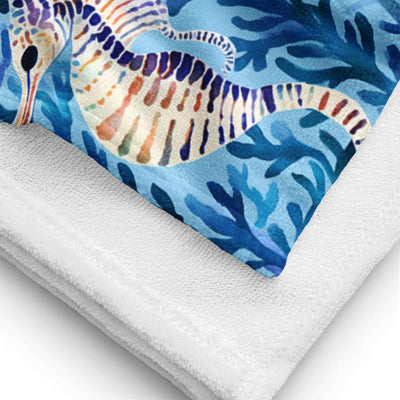 Seahorse Splendor Beach Towel at Design Dose