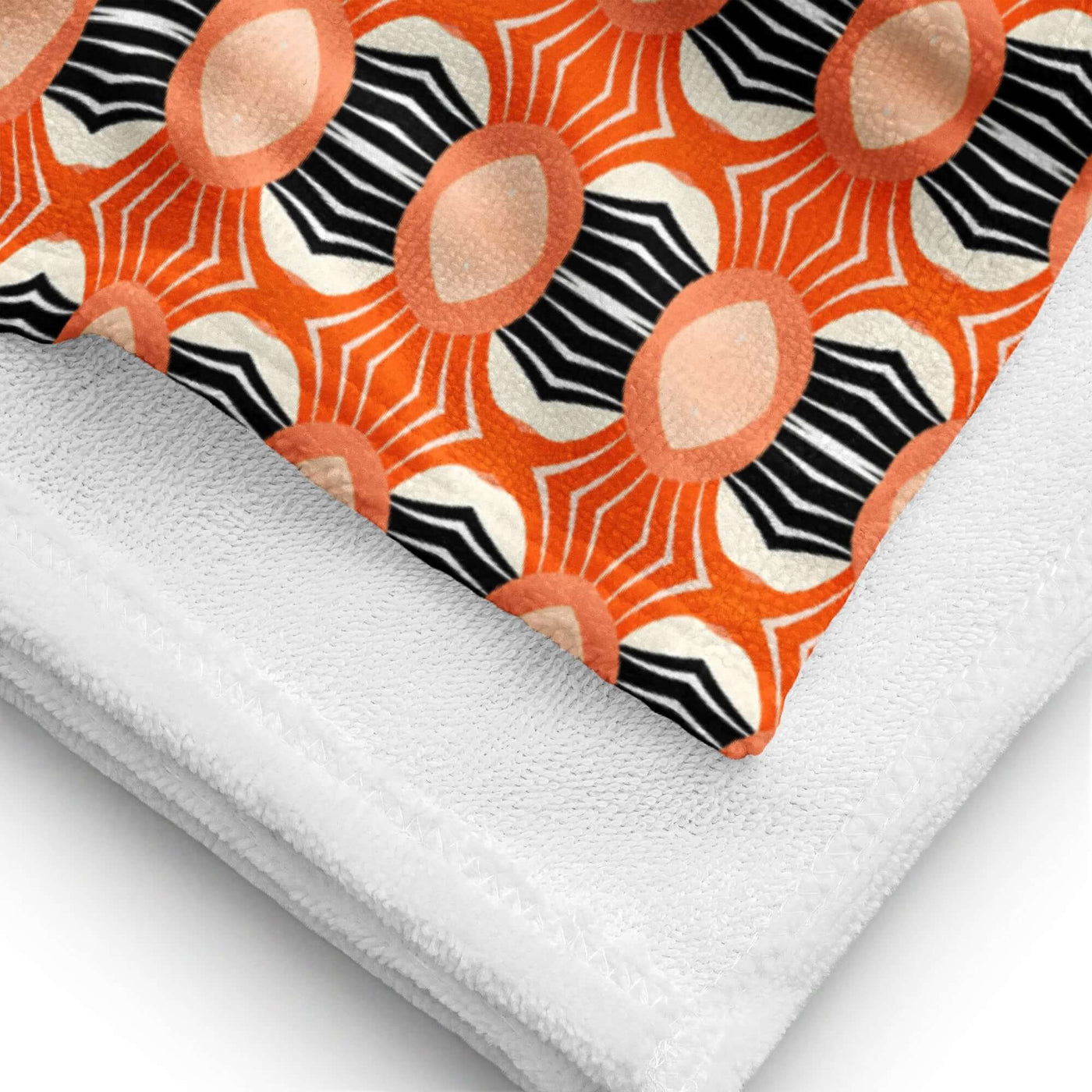 Zen Vibes Colorful Trendy Beach Towel at Design Dose