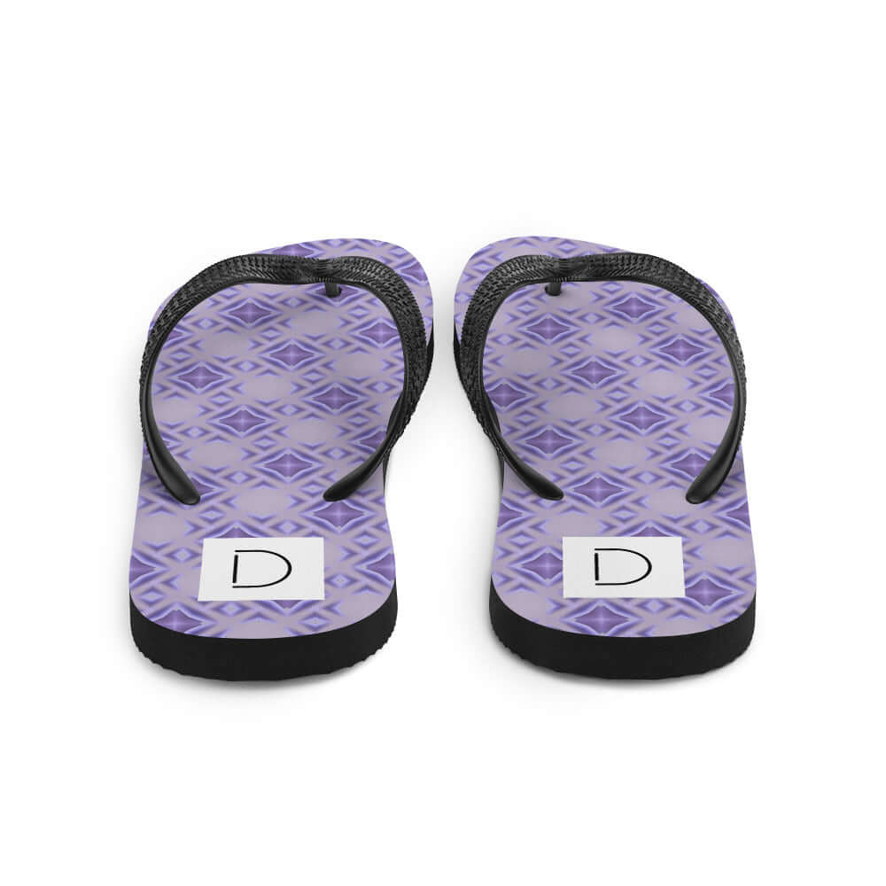 Violet Glow Flip-Flops - Comfortable & Beautiful Print at Design Dose