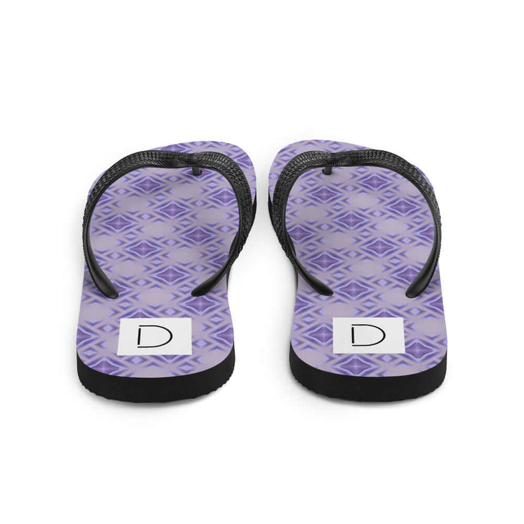 Violet Glow Flip-Flops - Comfortable & Beautiful Print at Design Dose