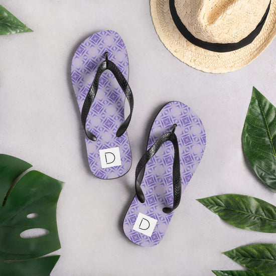 Violet Glow Flip-Flops - Comfortable & Beautiful Print at Design Dose