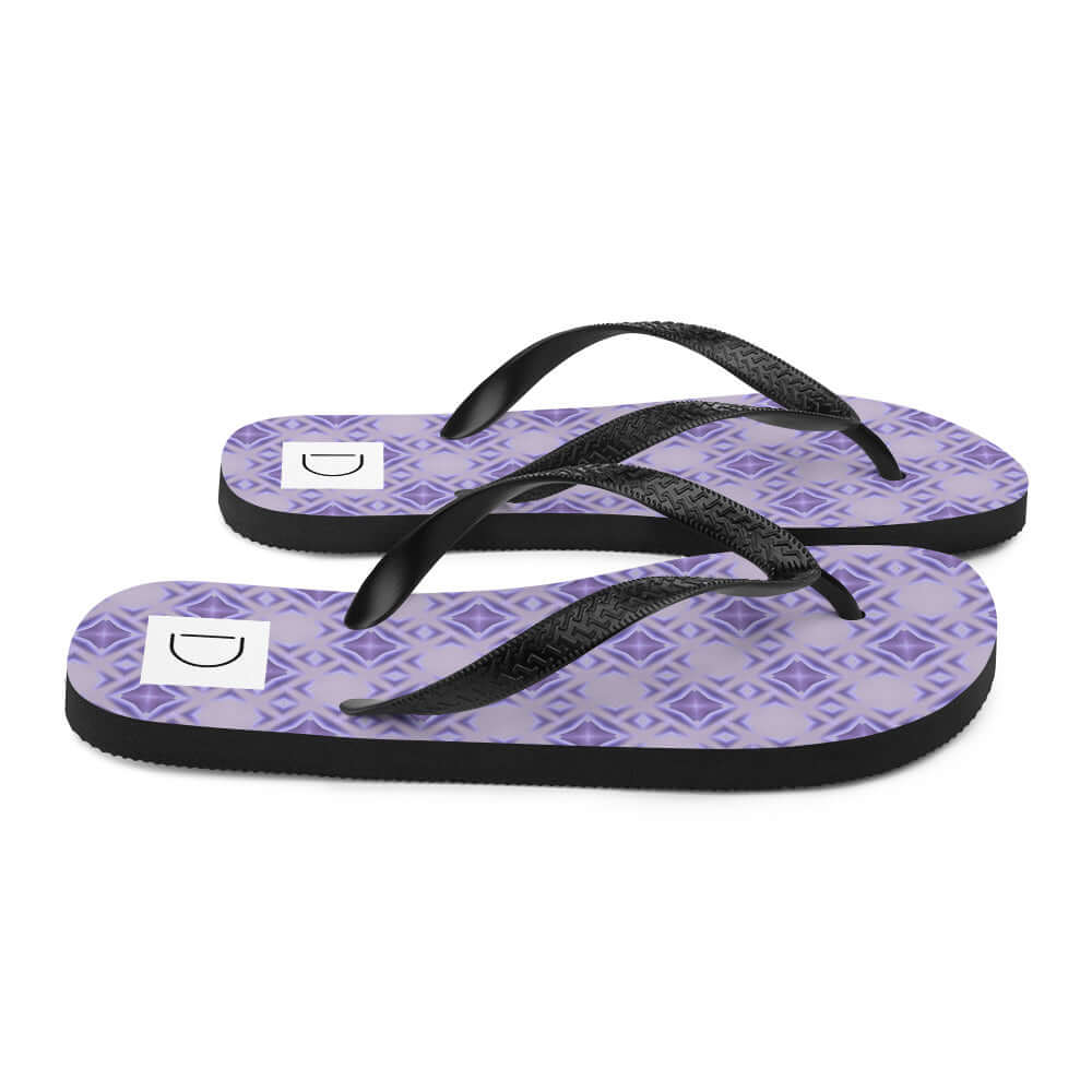 Violet Glow Flip-Flops - Comfortable & Beautiful Print at Design Dose