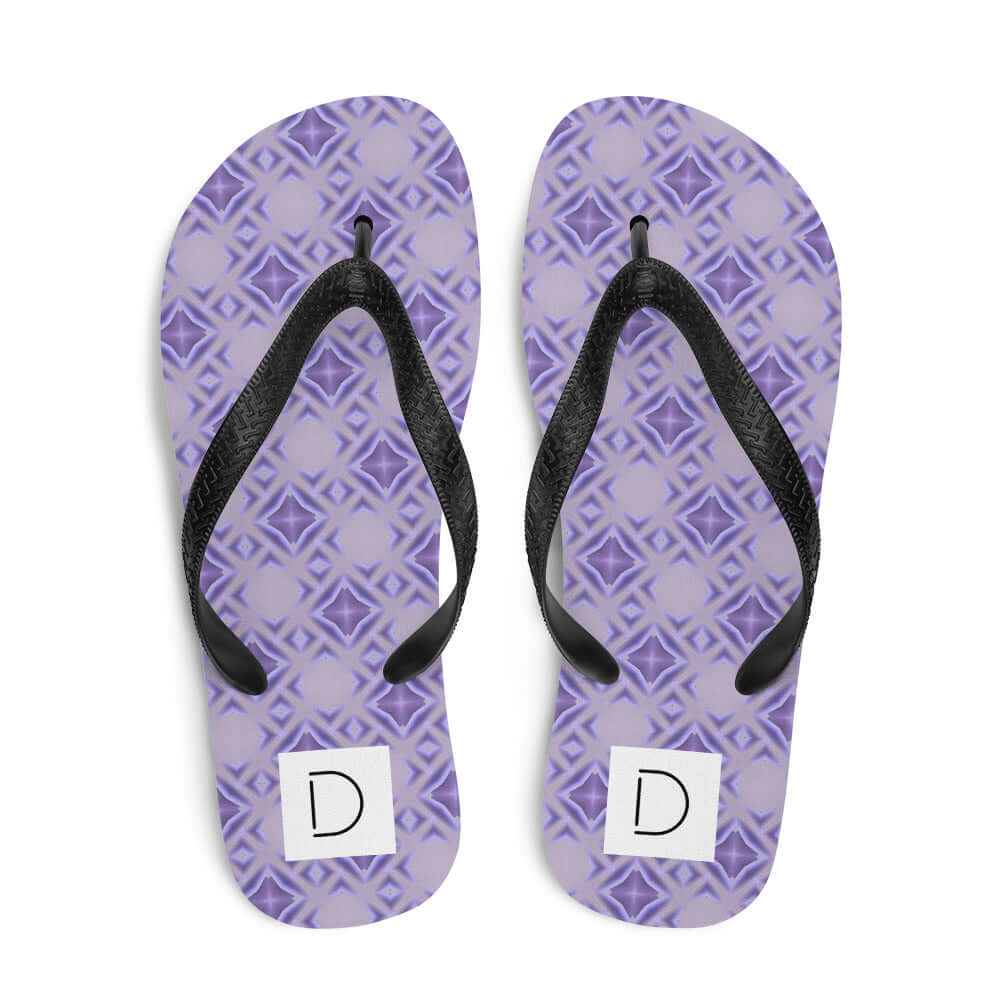 Violet Glow Flip-Flops - Comfortable & Beautiful Print at Design Dose