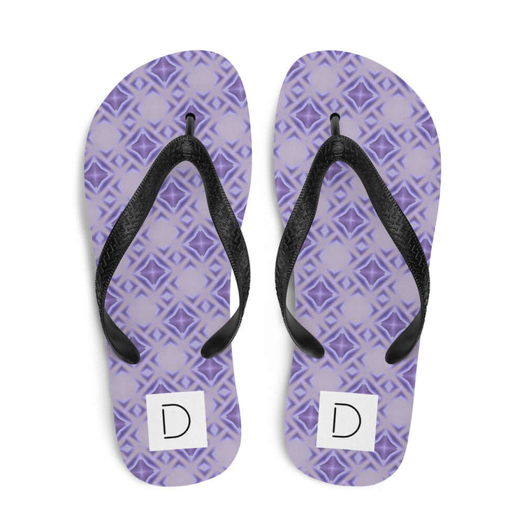 Violet Glow Flip-Flops - Comfortable & Beautiful Print at Design Dose