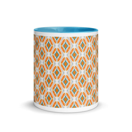 Ocean Slice Mug – Turquoise Interior, Fun Abstract Print at Design Dose