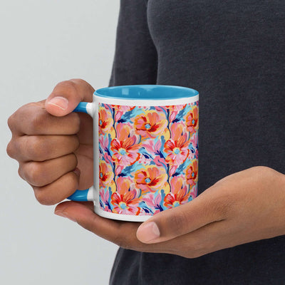 Tender Flora Mug with Turquoise Inside - Perfect Gift at Design Dose