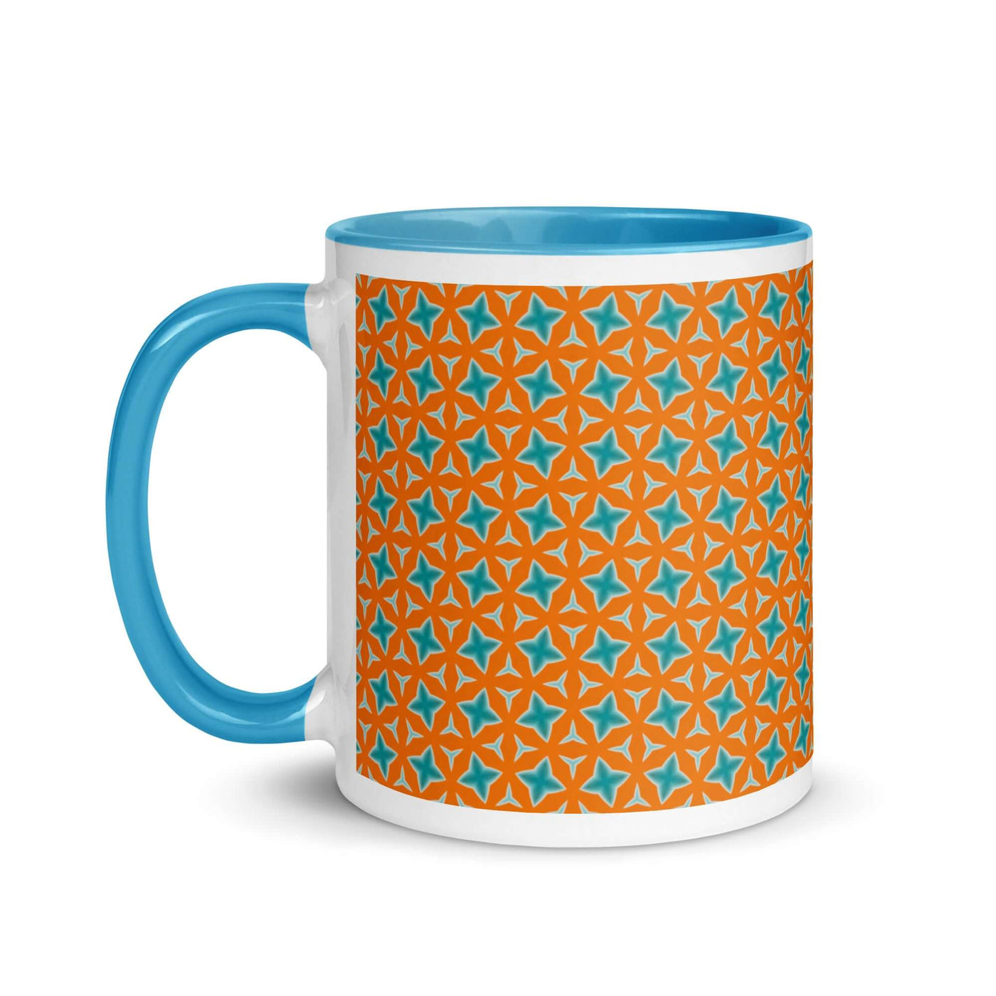 Ocean Sunset Mug with Bright Turquoise Interior at Design Dose