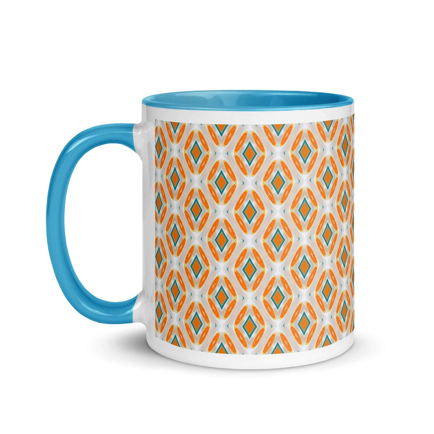 Ocean Slice Mug – Turquoise Interior, Fun Abstract Print at Design Dose