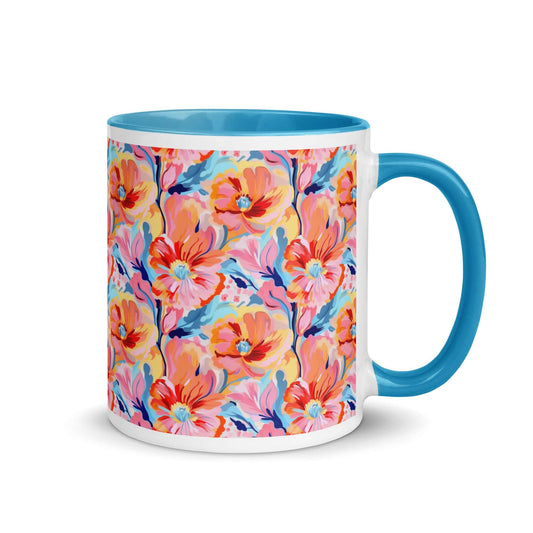 Tender Flora Mug with Turquoise Inside - Perfect Gift at Design Dose