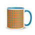 Ocean Sunset Mug with Bright Turquoise Interior at Design Dose