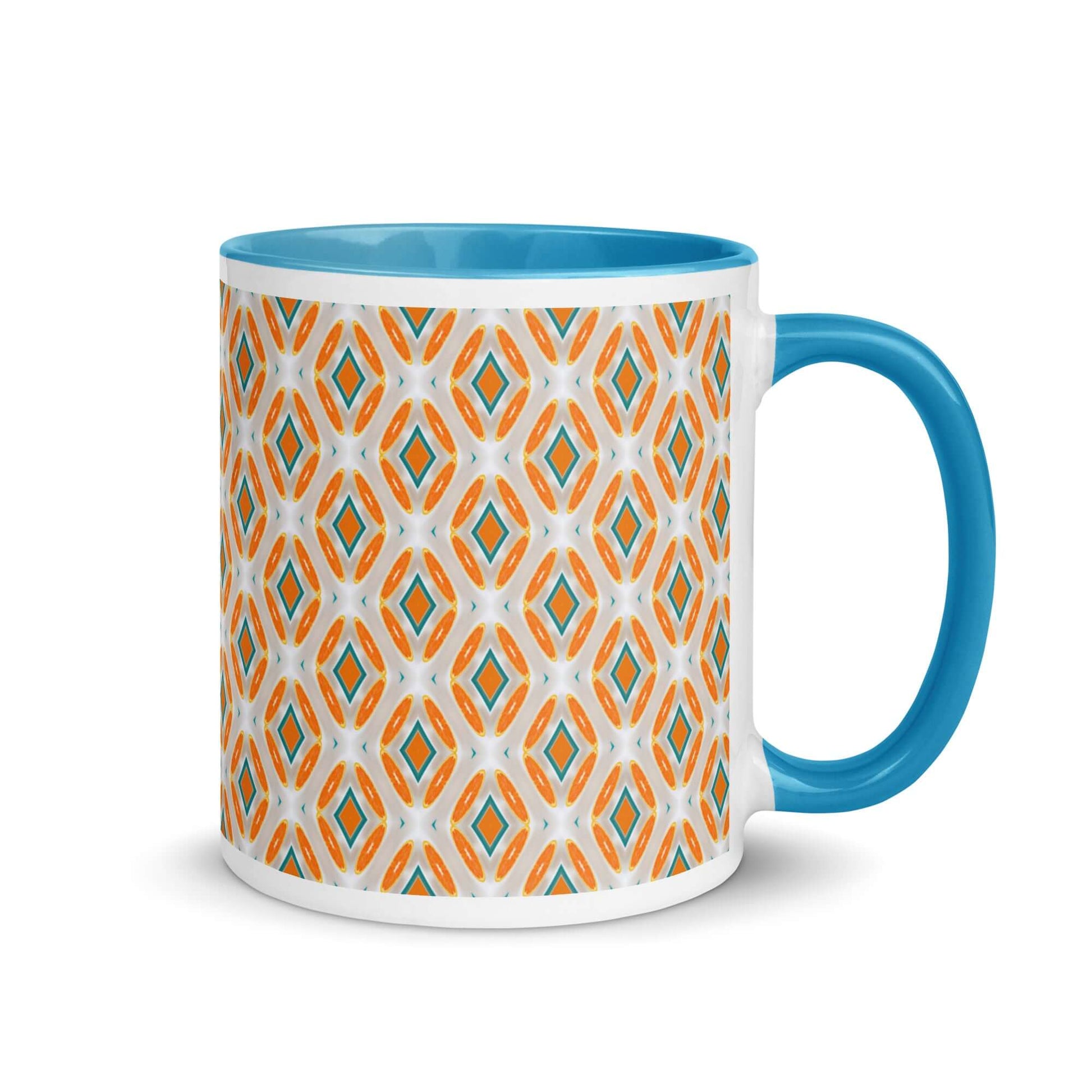 Ocean Slice Mug – Turquoise Interior, Fun Abstract Print at Design Dose