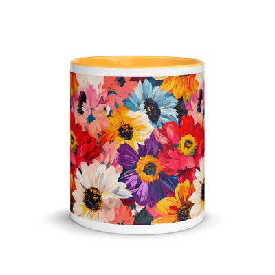 Flower Power Mug with Marigold Interior at Design Dose