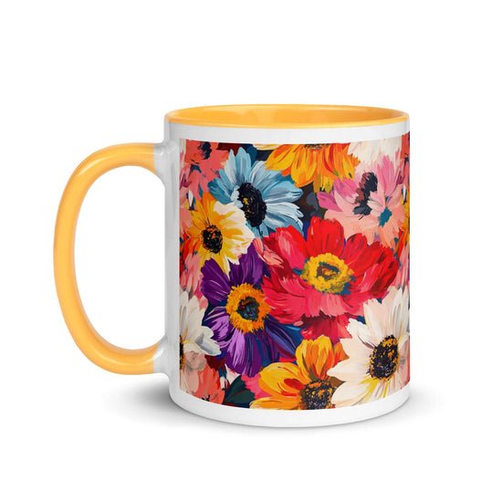 Flower Power Mug with Marigold Interior at Design Dose